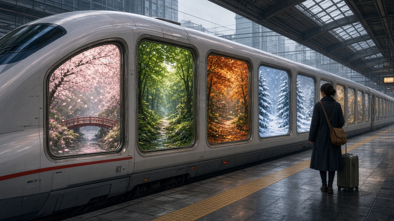 鏡の列車