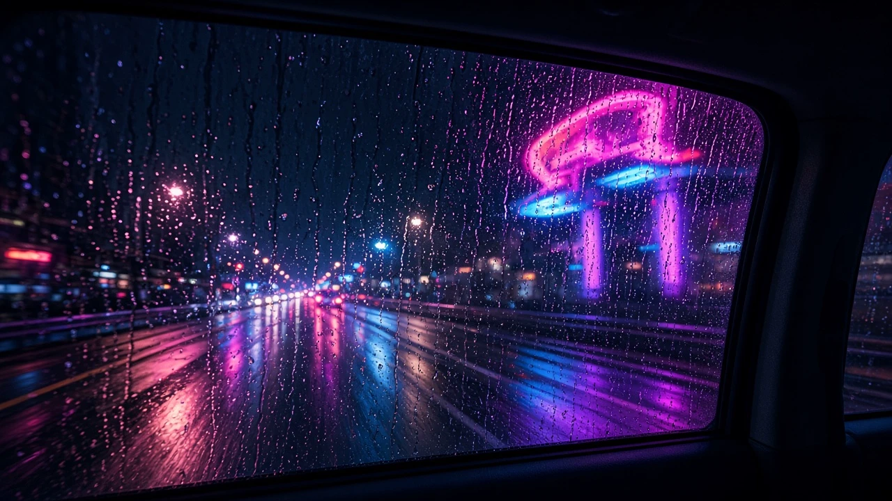夜行バス車窓