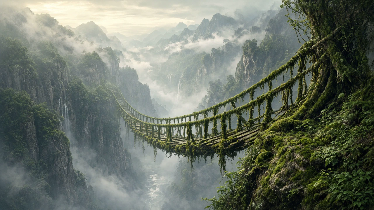 翡翠の吊橋