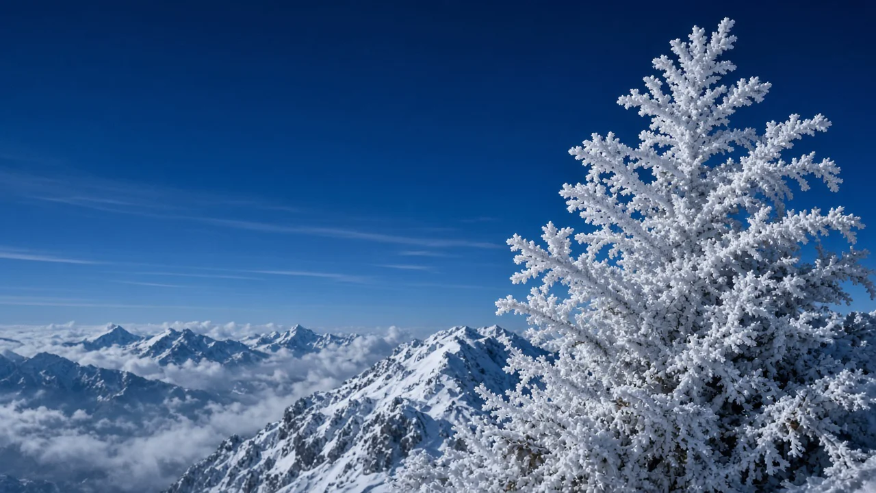 霧氷の樹林