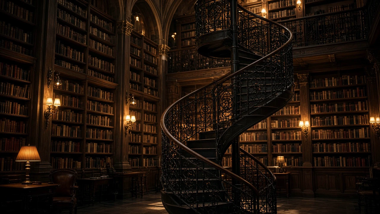 古い図書館の階段